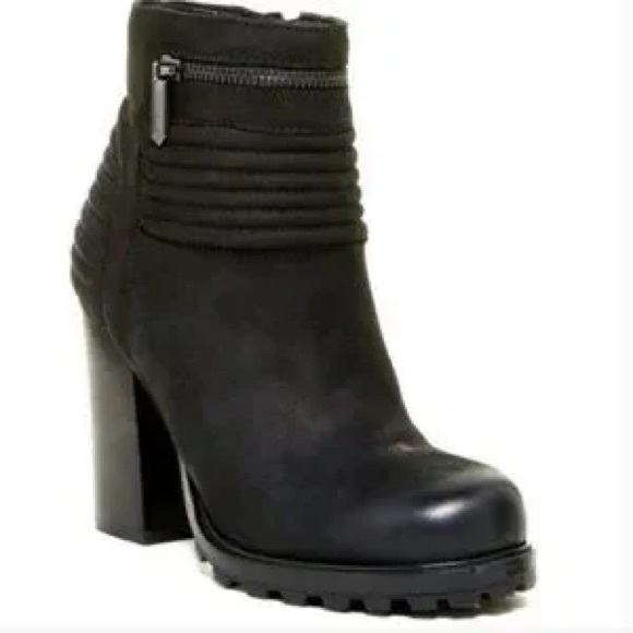 Sam Edelman Shoes - Sam Edelman Fowler Black Leather Quilted Moto Boot